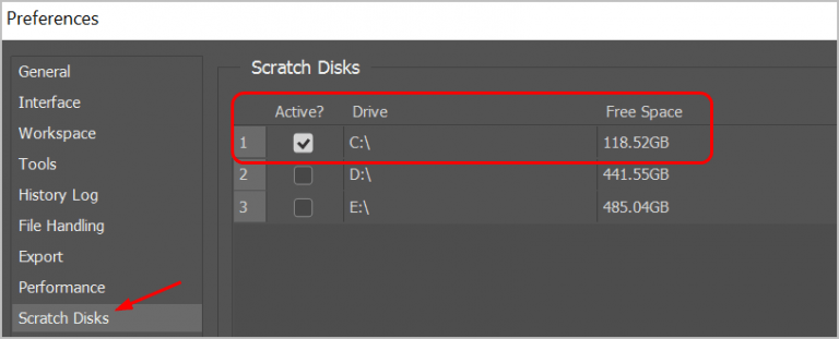 Fixed: Photoshop scratch disks are full