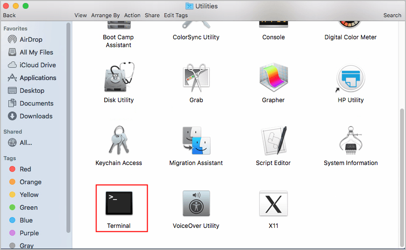 mac terminal commands mount external harddrive