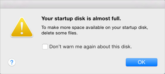 What To Do If Your Startup Disk Is Almost Full