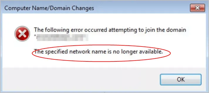 How to Fix “The specified network name is no longer available” Error