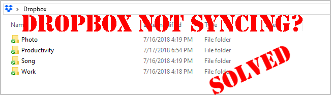 dropbox not syncing across devices