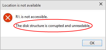 Fix The Disk Structure is Corrupted and Unreadable Error Easily