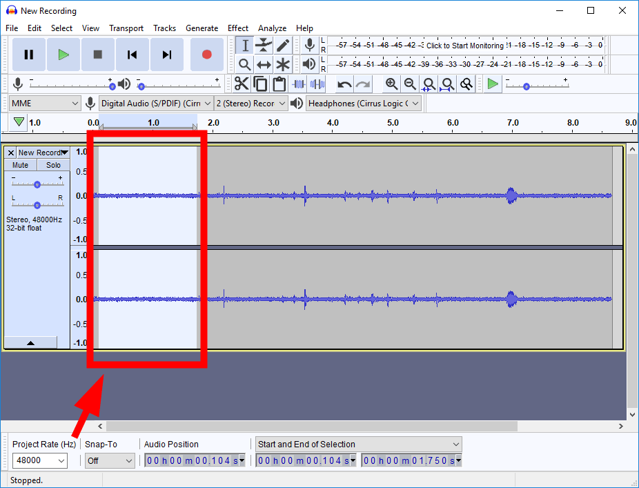 audacity remove background noise