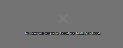 [Fixed] No video with supported format and MIME type found