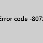 Fix Mac Error Code -8072