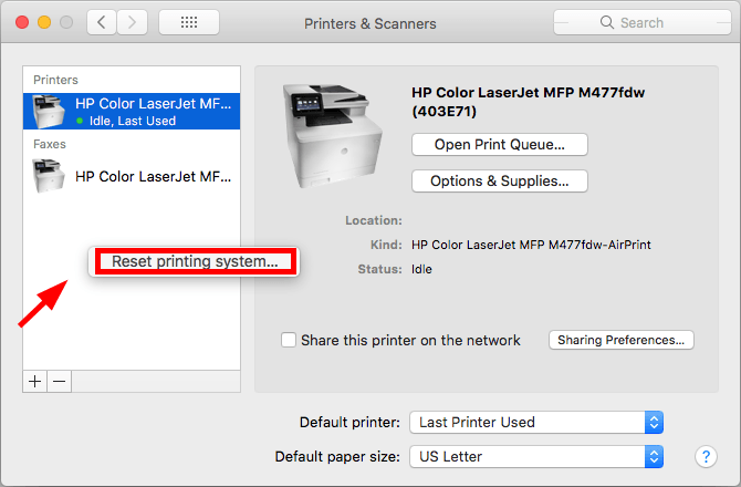 how to fix printer not connected on mac