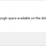 Not Enough Space on Your Disk [SOLVED]