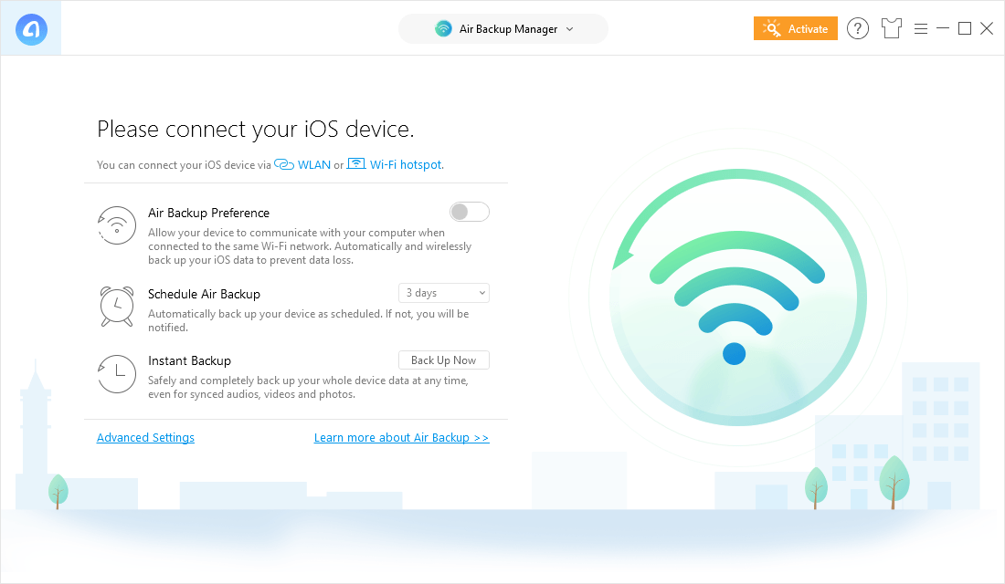 Почему на айфоне wlan. Connecting to your device 6. Settings Manager IOS PNG.