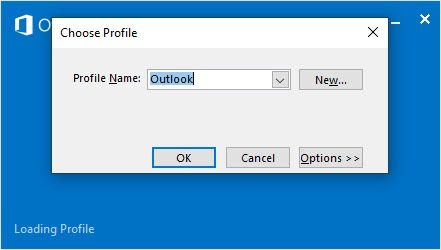 outlook 2016 stuck loading profile outlook 2016 stuck loading profile