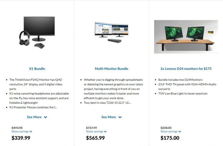 Save up to $300.00 on select monitors: Lenovo monitor deals in 2024