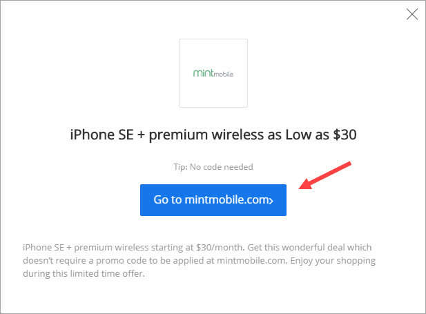 iPhone SE deal example