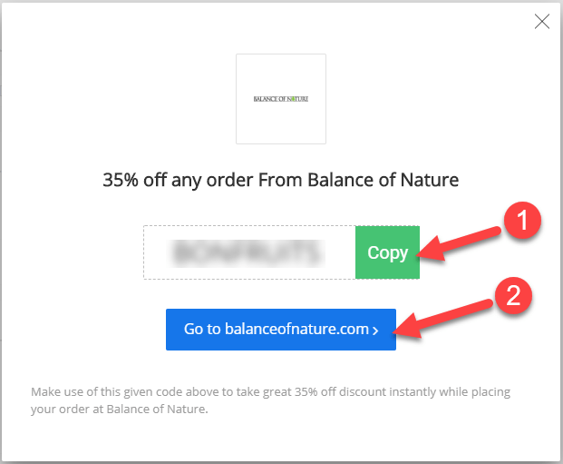 Balance of nature coupon code deals