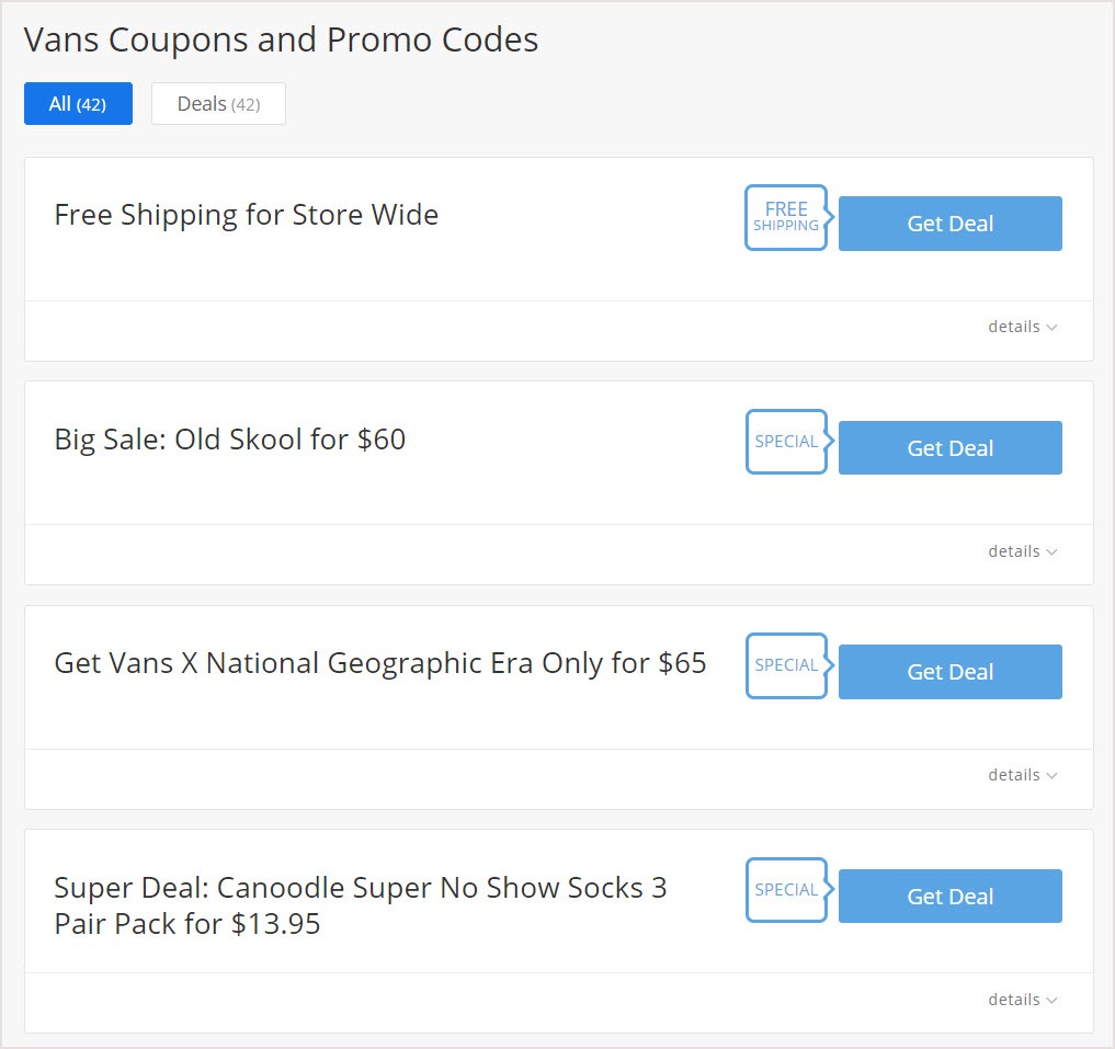 vans online coupon code