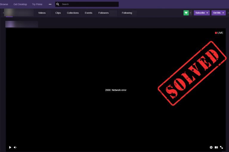 [SOLVED] Twitch 2000 network error