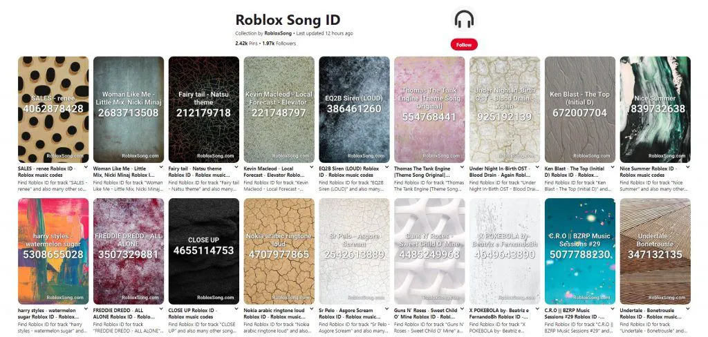 roblox codes for loud sound