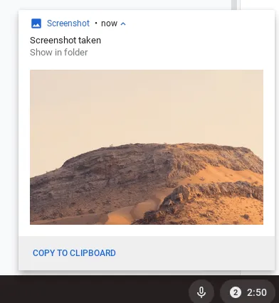 Copy your Chromebook screenshot to your clipboard
