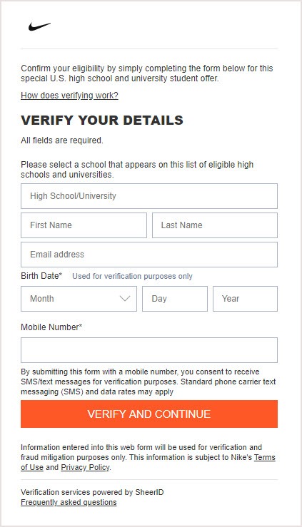 nike sms verification