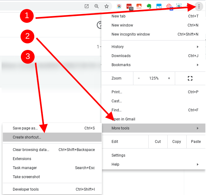 Save web app as a shortcut