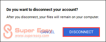 disconnect backup and sync account