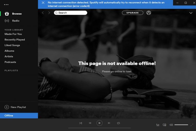 spotify error code 4