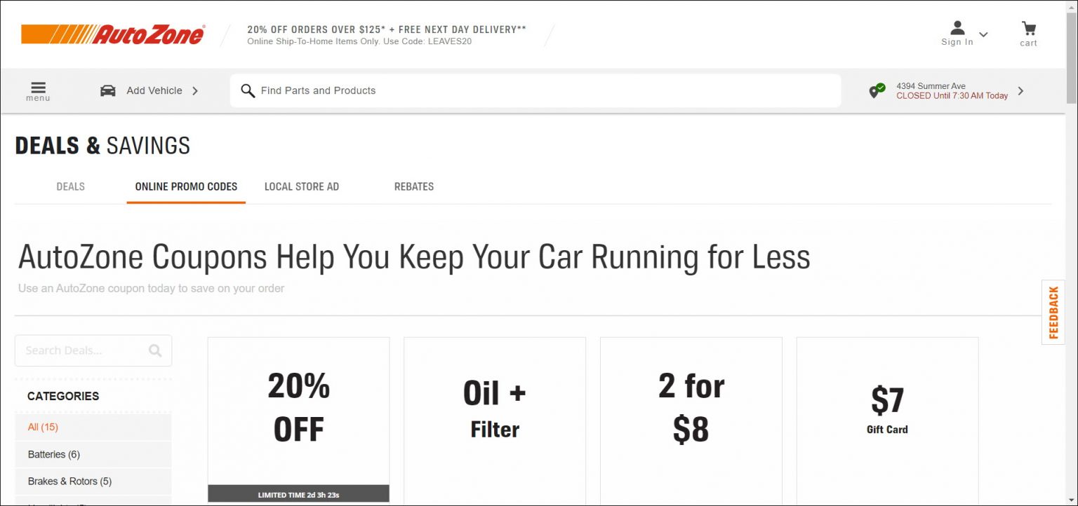 20 AutoZone Discount & Online Coupons January 2024 Super Easy