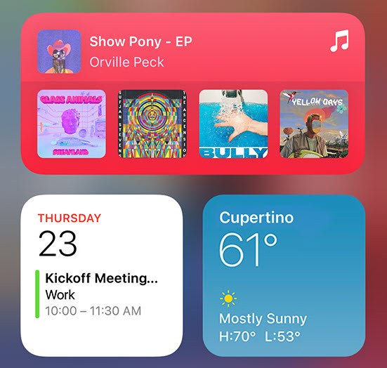 iphone widget