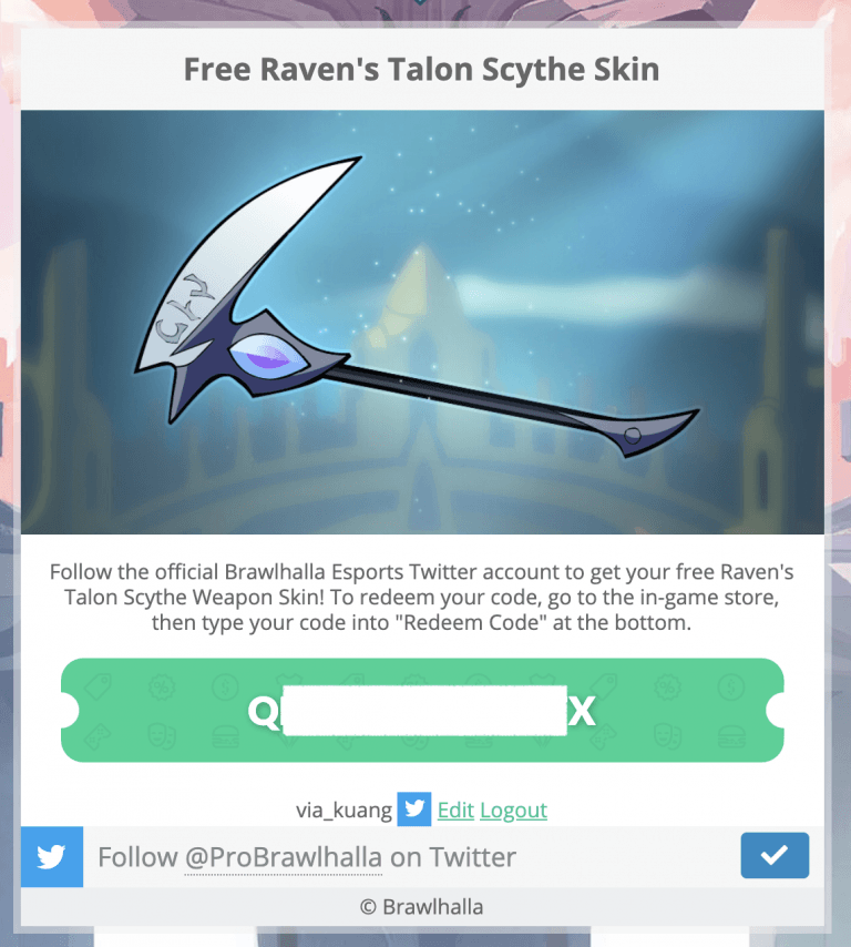 Brawlhalla Redeem Codes Free weapon skins in 2024