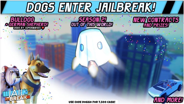 Latest Roblox Jailbreak codes DOGGO