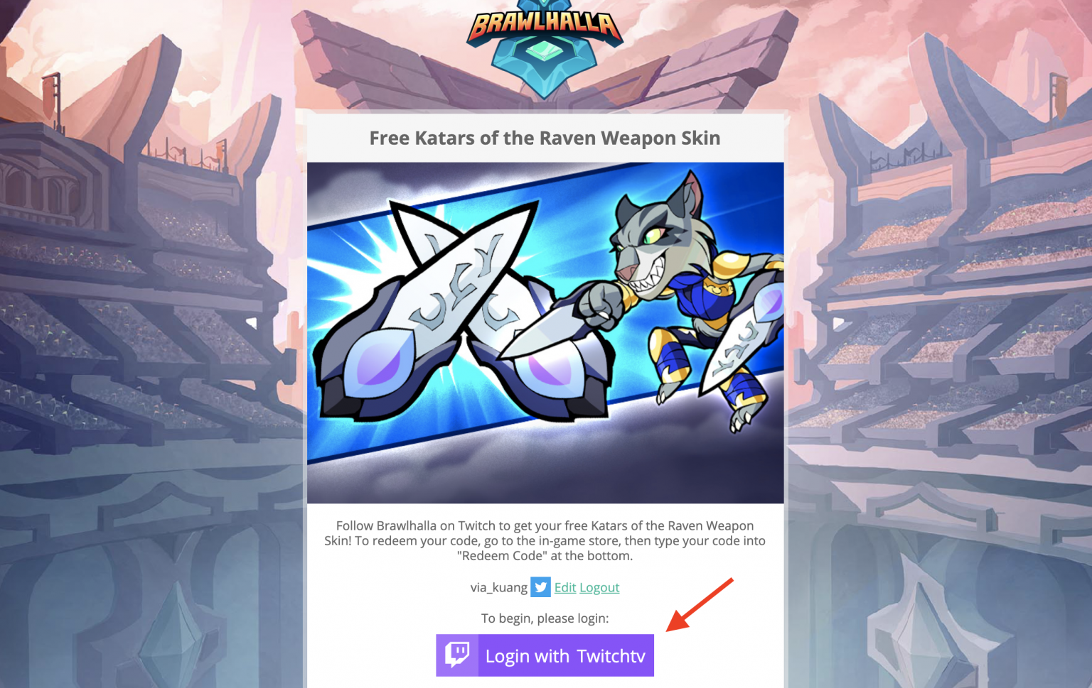 Brawlhalla Redeem Codes Free weapon skins in 2024