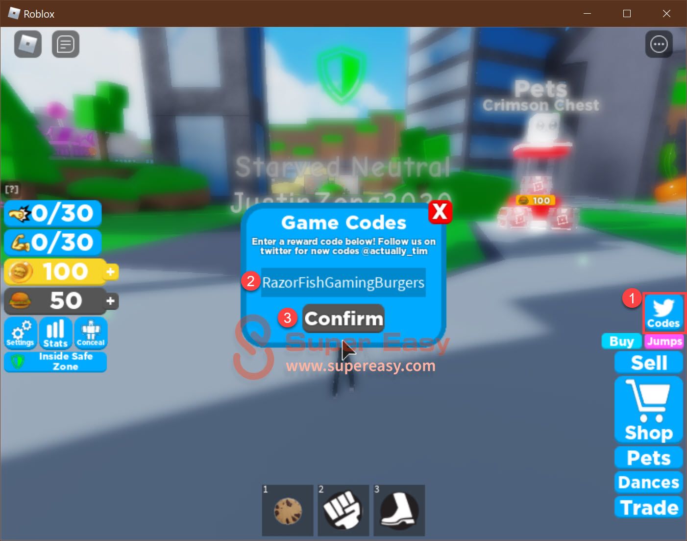 How to redeem Roblox Thick Legends Codes