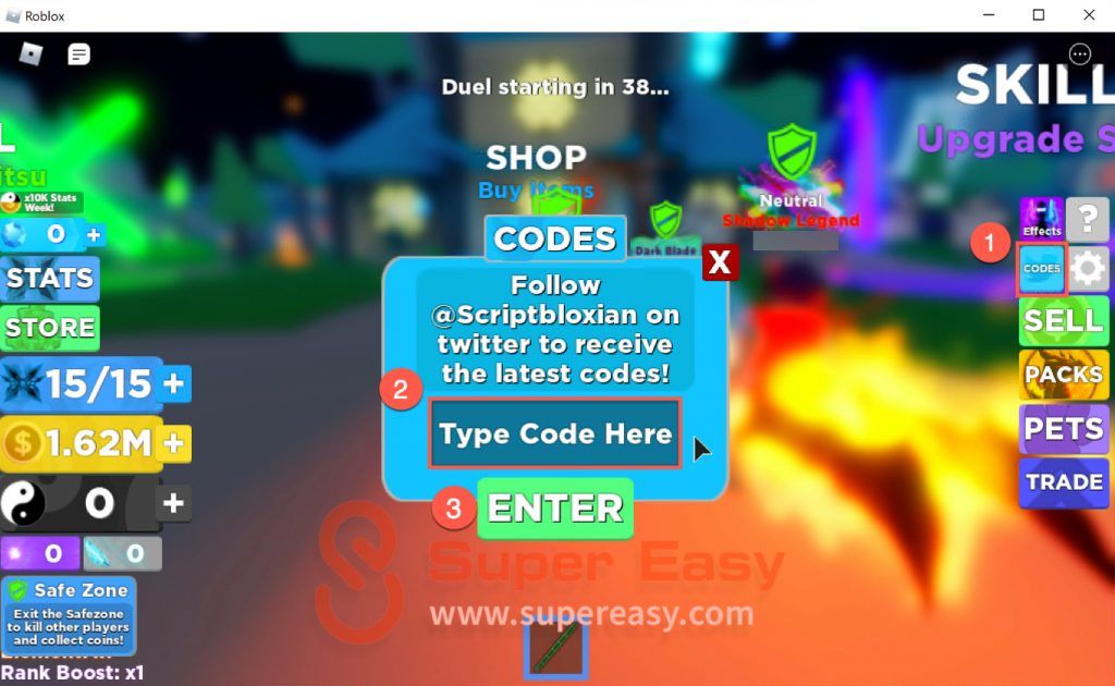 The latest Ninja Legends code and how to enter the code