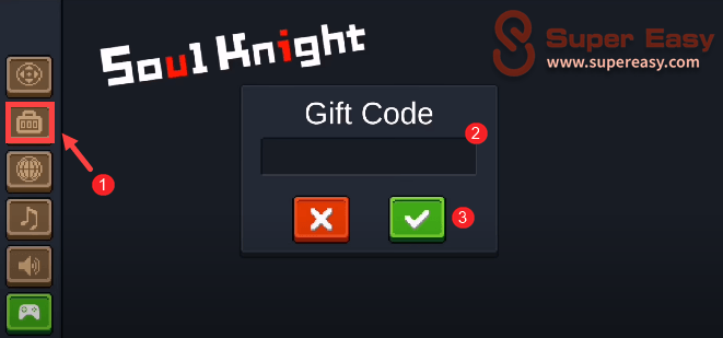 how to redeem a gift code in Soul Knight