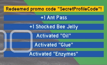 rewards for the Bee Swarm Simulator codes example