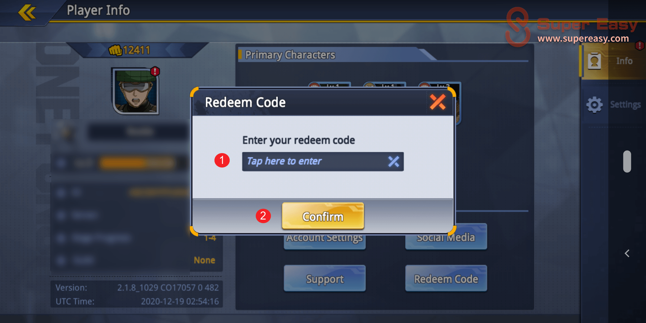 how to redeem a code in One Punch Man
