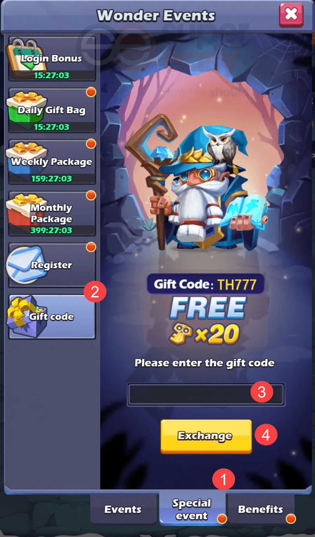 how to redeem a code in Taptap Heroes