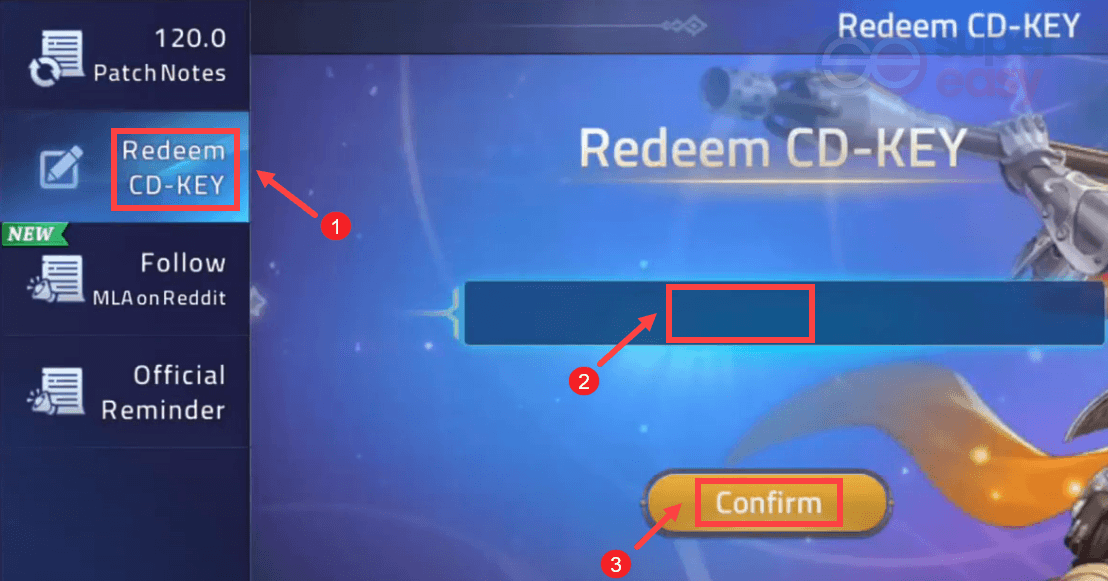 how to redeem CD-KEY in Mobile Legends: Adventure