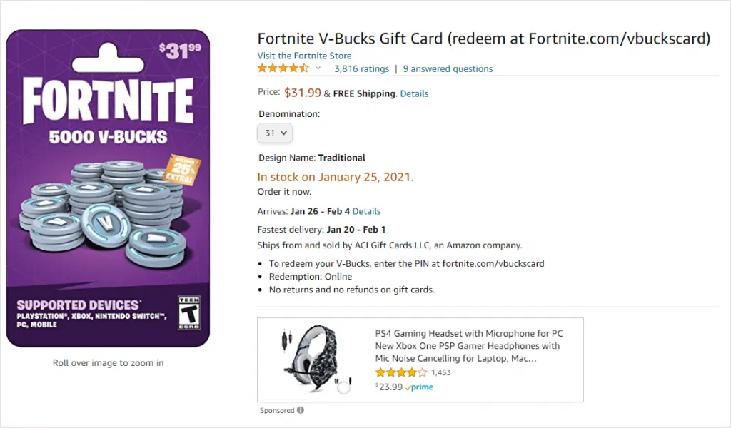 How To Get Free V Bucks Gift Cards Super Easy