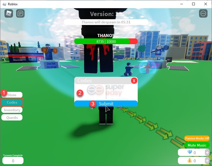 New Roblox 2 Player Superhero Tycoon Codes Jul 2021 Super Easy - codes for roblox two player military tycoon 2