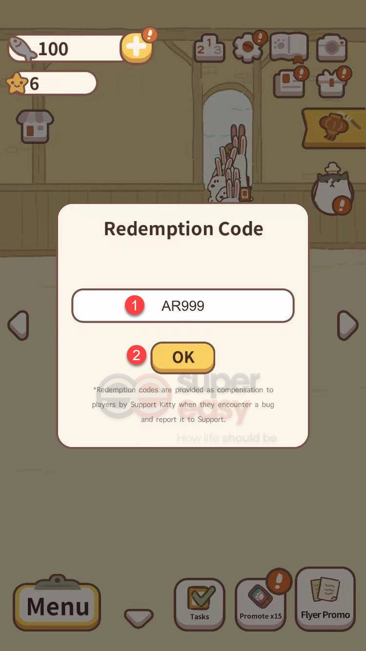 How to redeem codes in Animal Restaurant 1