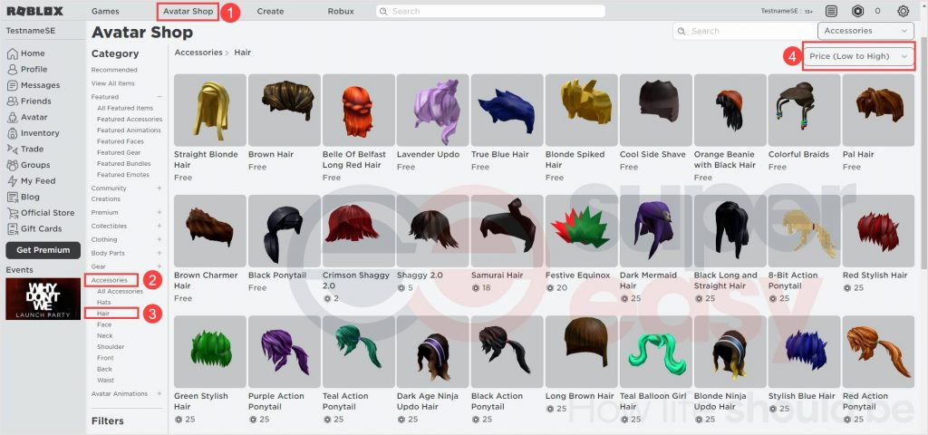 How To Get Free Roblox Hair Super Easy