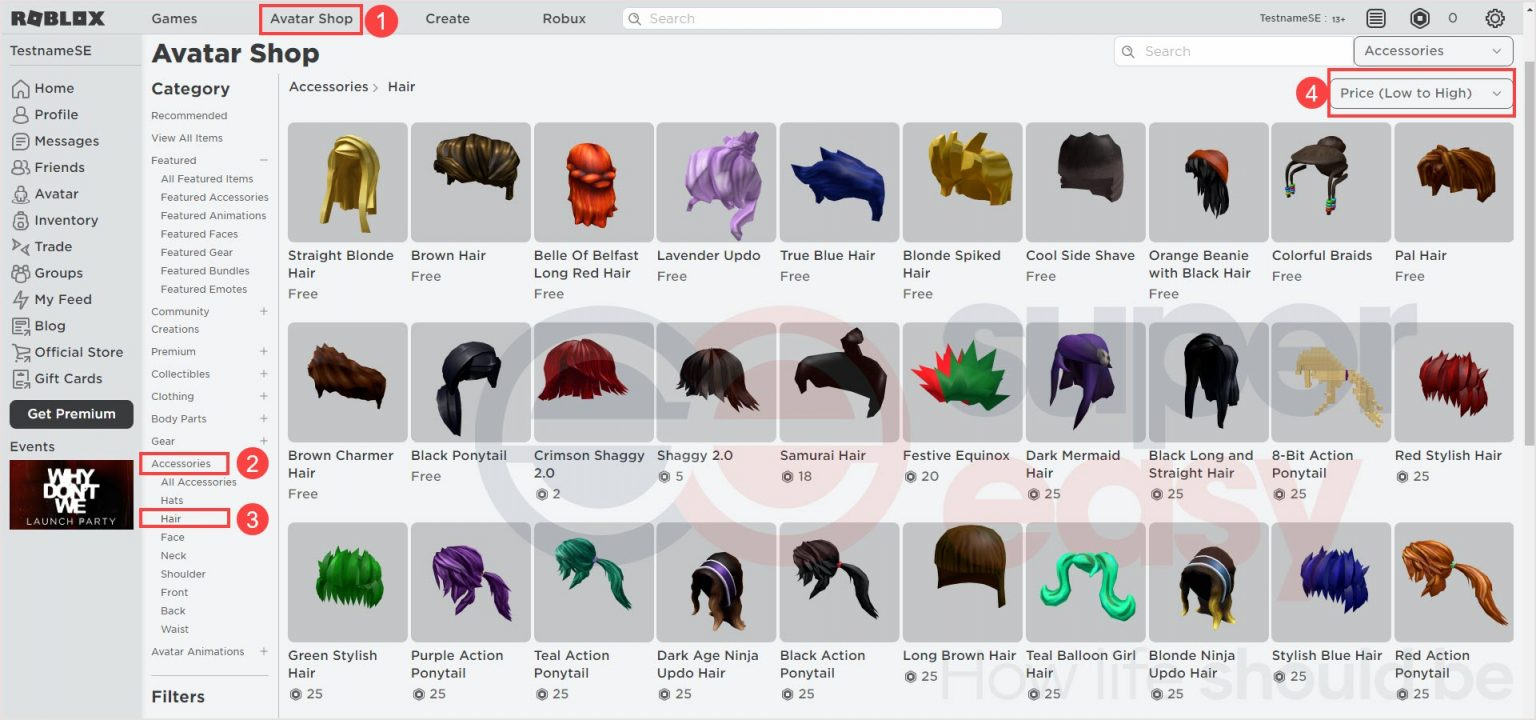 How To Get Free Roblox Hair Super Easy