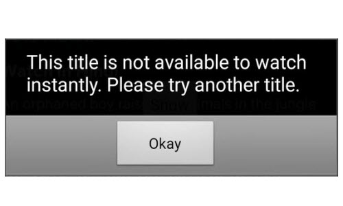 [SOLVED] Netflix this title is not available to watch instantly