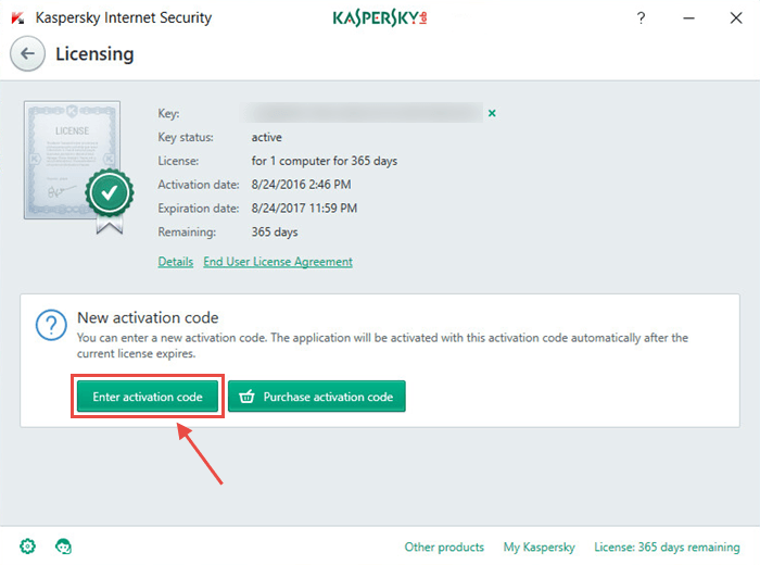 Kaspersky license