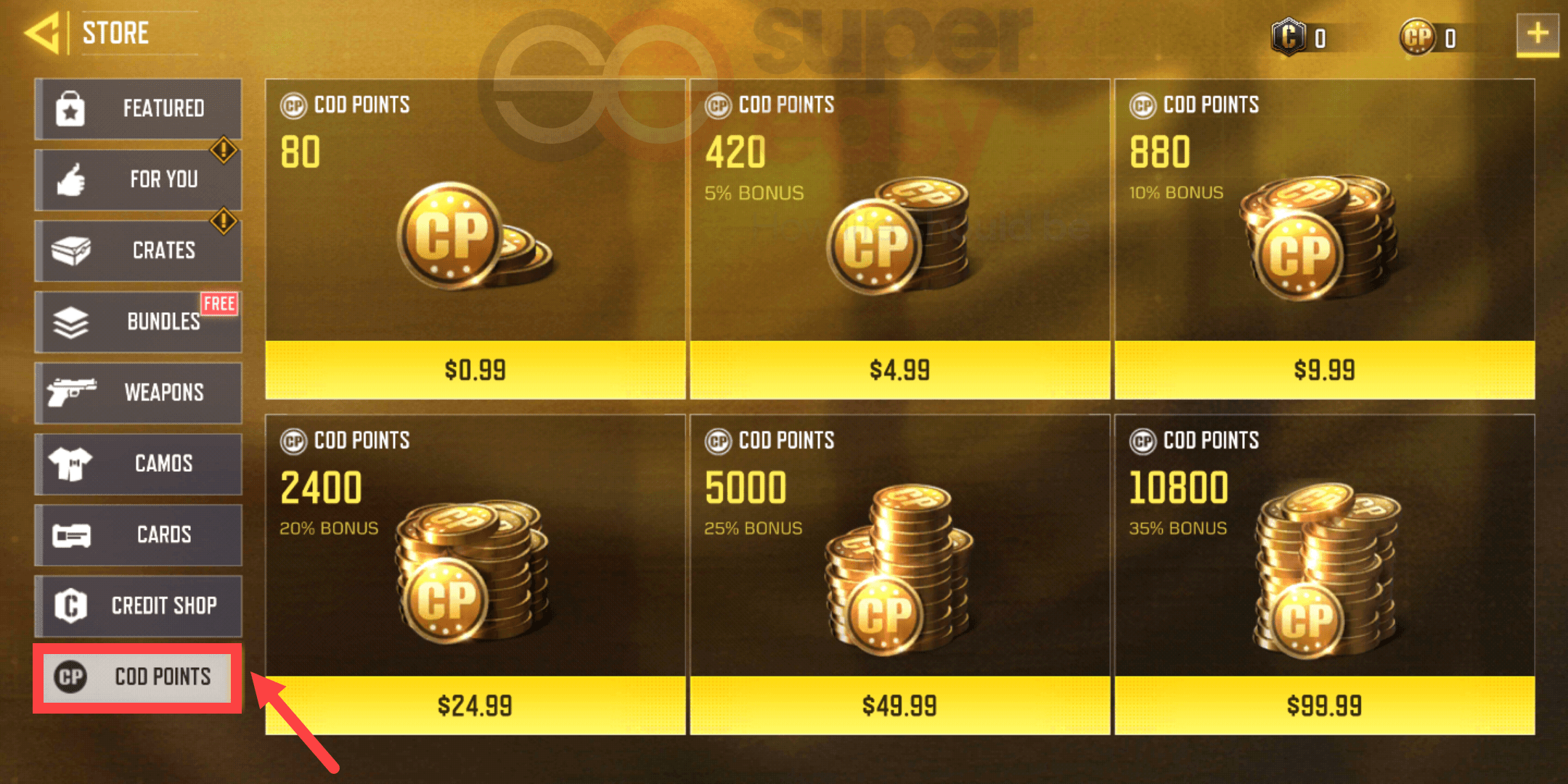 how to buy COD POINTS in Call of Duty: Mobile