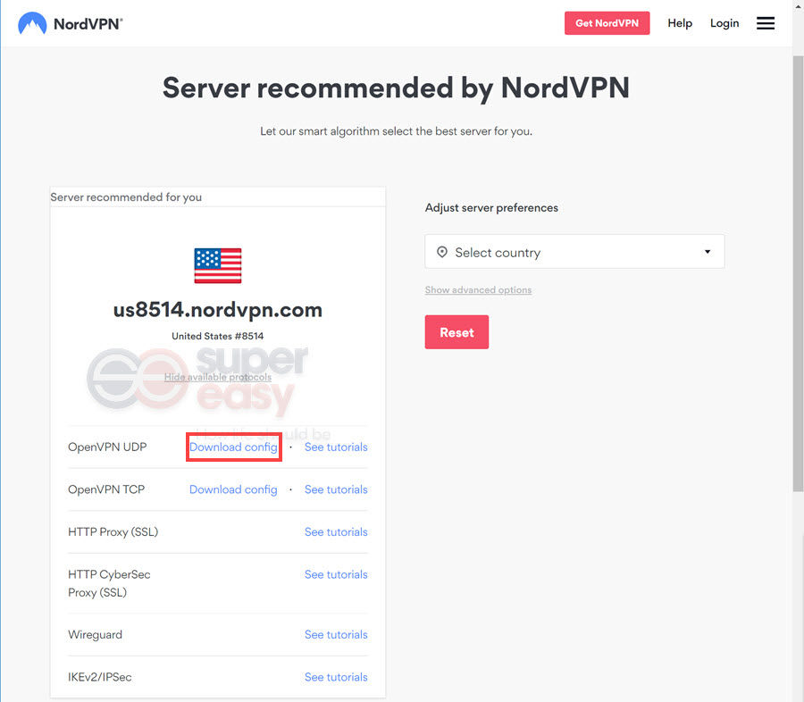 Download OpenVPN UDP config file