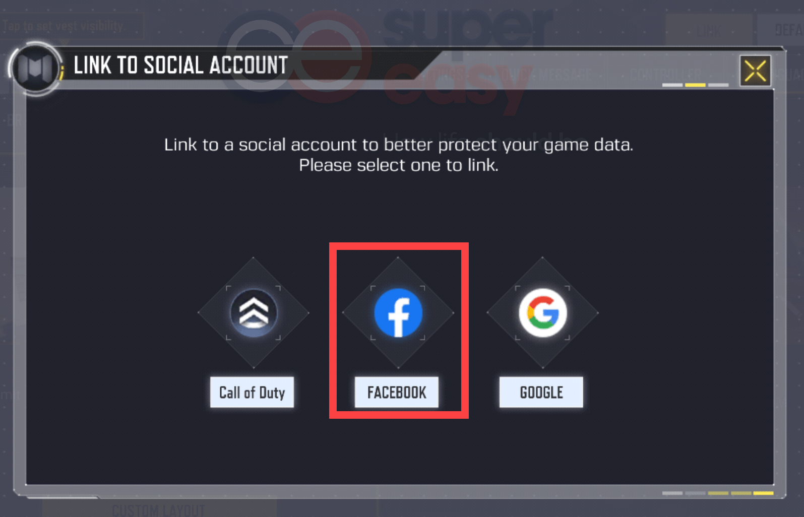 how to link Facebook account to Call of Duty: Mobile