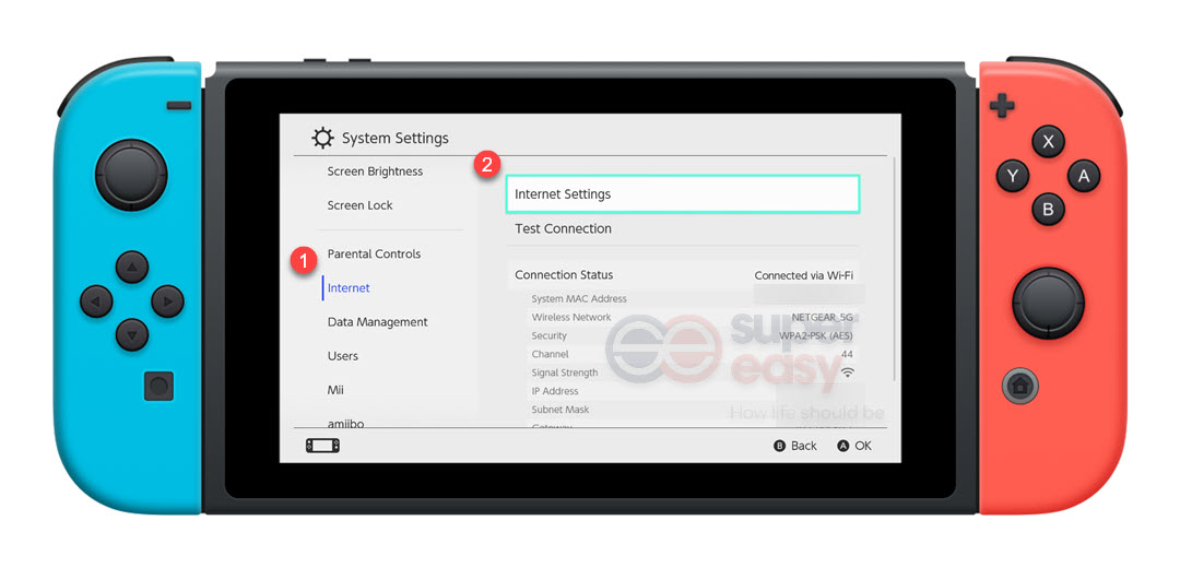 Internet Settings Nintendo Switch