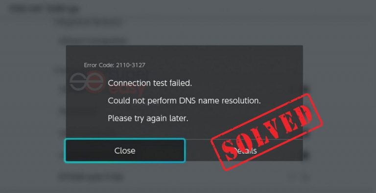 Nintendo Switch Error Code 2110-3127