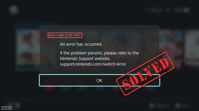 Nintendo Switch error code 2123-1502