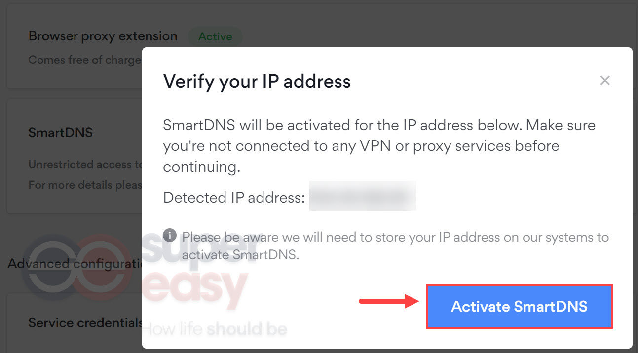 activate SmartDNS NordVPN 1